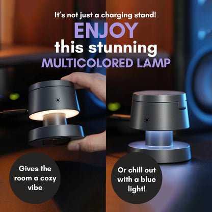 Mushroom Style 4-In-1 Wireless Charging Stand with Lamp