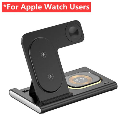 3 in 1 30W Foldable Fast Charging Dock Station for Iphone 15 14 13 12 Pro Max Apple Watch 8 7 6 Airpods Watch Wireless Charger